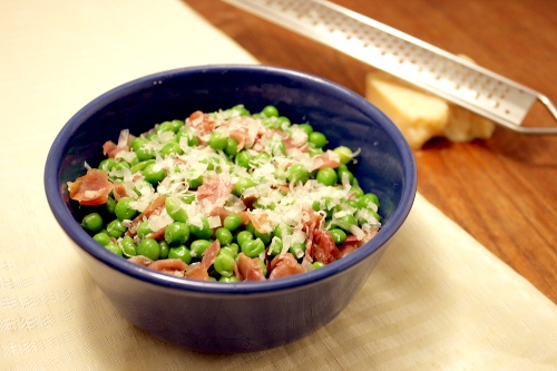 pea and prosciutto salad