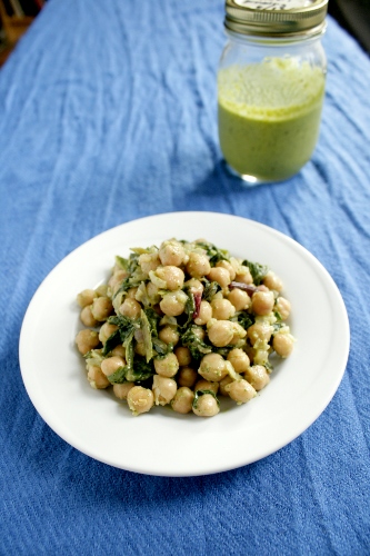 lemon basil chickpea salad