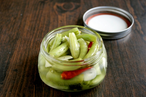 pickled sugar snap peas