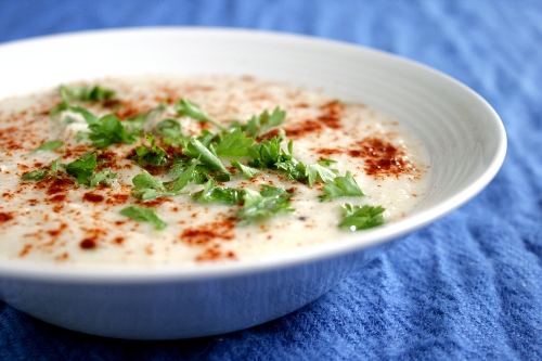 cauliflower blue cheese soup