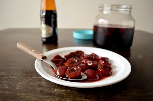 balsamic pickled cherries