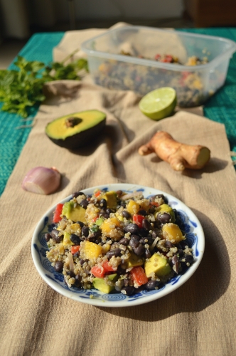 tropical black bean quinoa salad